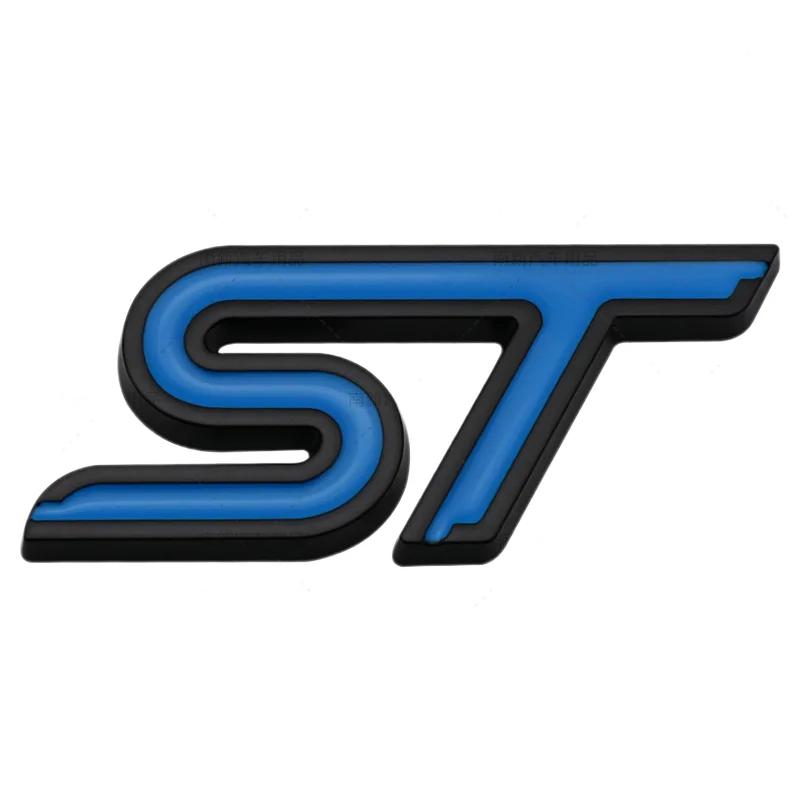 3D Auto ST Heckklappe Seite Kotflügel Emblem Abzeichen Aufkleber für Ford ST Logo Focus Fiesta H6 Ecosport 2009-2015 Mondeo Focus2 Focus3 MK2