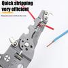 1Pcs Foldable Wire Stripper Multi-Function Pulley Tool For Crimping Splitting Winding Ideal For Electricians