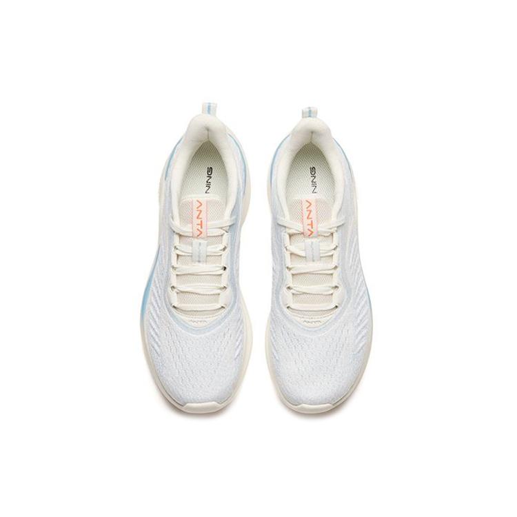 Anta Fabric Moisture Wicking Balance Lightweight Rebound Low top Running Shoes Women's White Blue 122015523-2