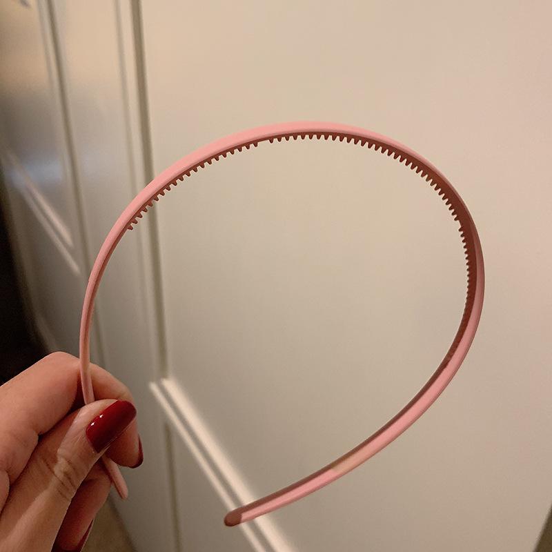 Bandeaux de cheveux tendance pour femmes Lunette Couleur unie colorée Antidérapant Bord fin Serre-tête Cerceau pour cheveux Filles Bandeau Accessoires pour cheveux