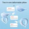 Neck Cushion Ultra Soft Birthday Gift Smooth Zip Simple Cartoon Animal U-Shape Pillow Neck Head Rest for Long Trip