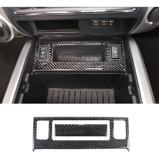 Soft Carbon Fiber Center Console Seat Heating Button Switch Trim Sticker Fit for Nissan Titan 2016-2023, Console Heating Button Panel Trim Cover