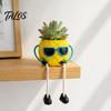 Lustiges Schreibtischornament mit gemalten Details Ananas Tischpflanzgefäß, Sukkulententopf Hängende Beine, Vielseitige Pflanzgefäßbeine Schreibtischorganizer, Tropisch