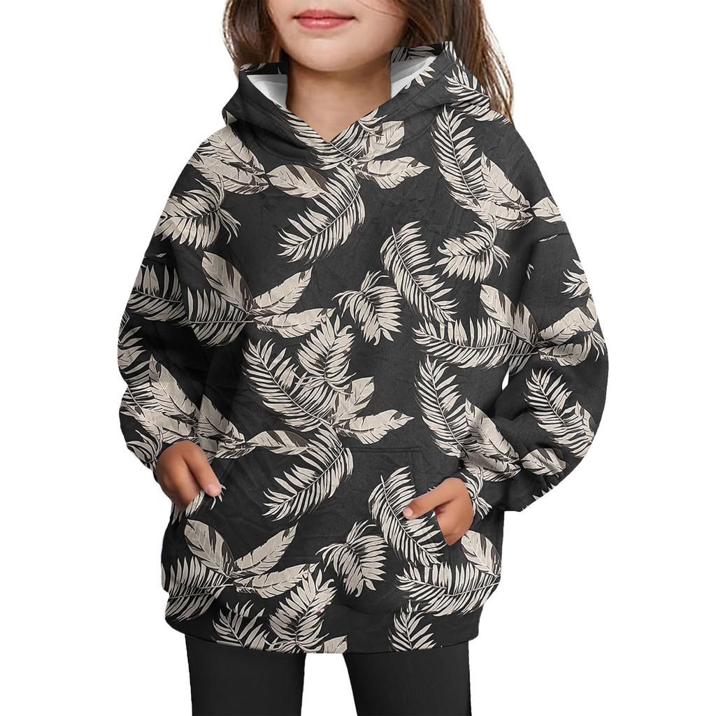 Girls' Hooded Tie-Dye Sweatshirt - Pullover Print Top