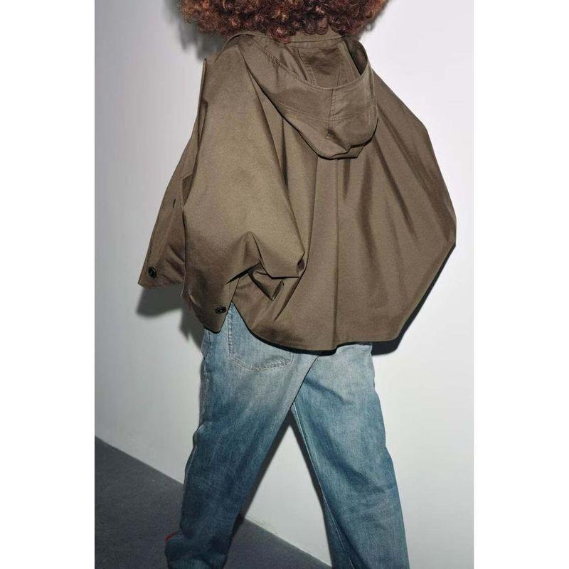 Zbzr Autumn New Women Clothes Western Style Fashion Temperament Versatile Simple Waterproof Trench Coat Outerwear 0548242