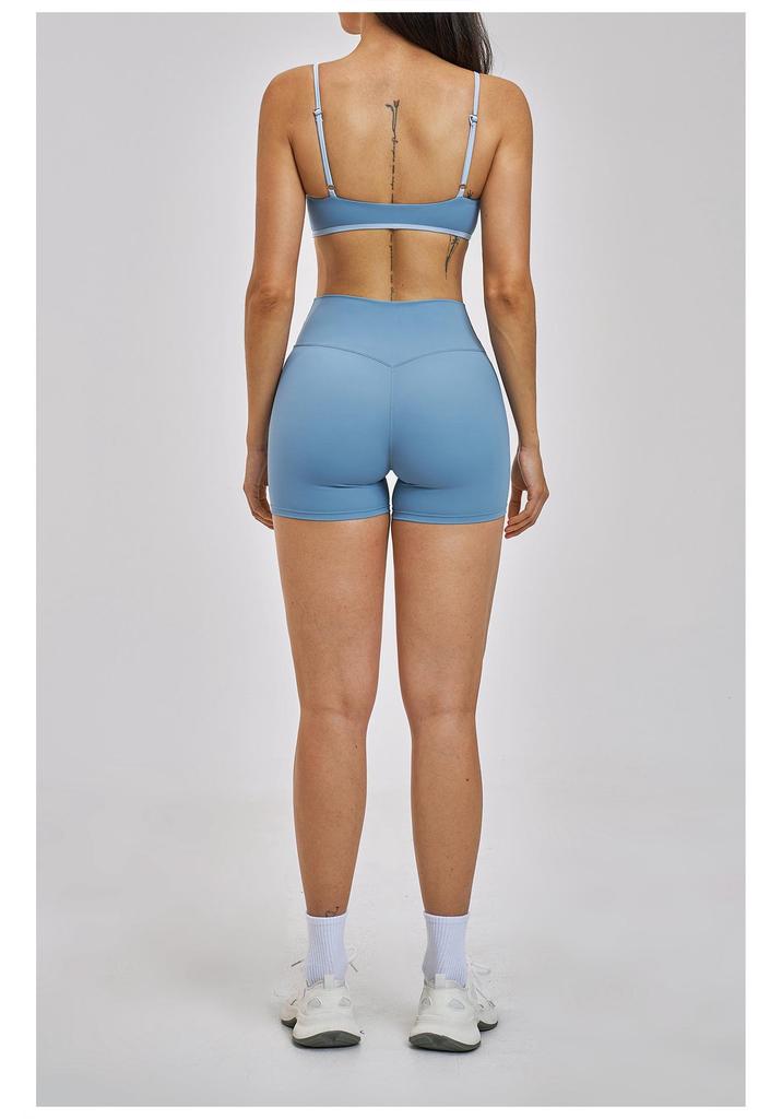Stilvolles rückenfreies Sportset für Damen mit dünnen Trägern für Yoga & Laufen - 6116
