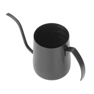 Kawiarka przelewowa Kompaktowa kawiarka przelewowa ze stali nierdzewnej ze skalą Czajnik przelewowy Kuchnia Biuro Kawa Czarna herbata Uchwyt z charakterem 350ml Czarny (Siedem ()