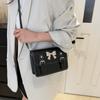 Fashion Square Small Crossbody Bags  Bowknot Decor Flap Shoulder Bag For Summer Travel Daily Used