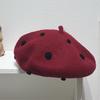French Style 3D Rose Decor Pure Wool Beret Women Autumn Spring Elegant Lady Fashion Warm Painter Hat