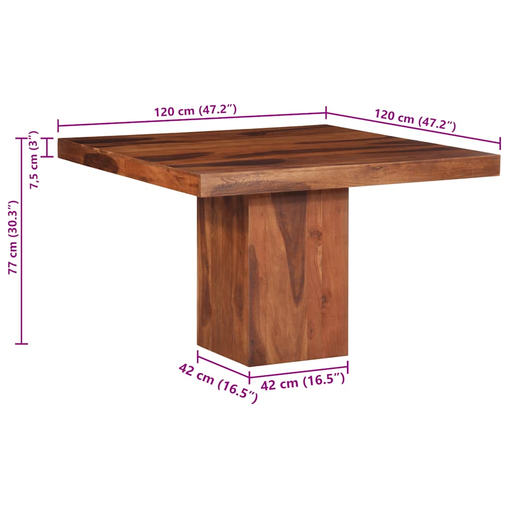 Dining Table 120 x 120 x 77 cm Solid Acacia Wood