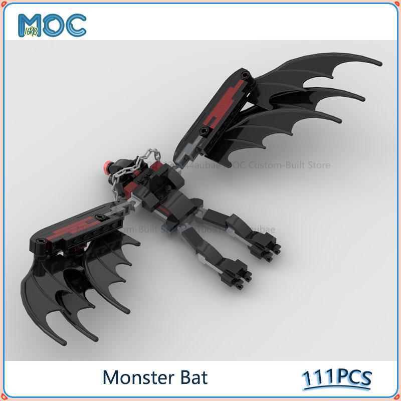 MOC Building Blocks DIY Assemble Bricks Monster Bat (Rideable) Model Creative Educational Collection Display Toys Gifts 111PCS
