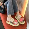 Fashion Woman Sandalias Footwear 2025 Korea Style Fashion Beach Slippers Cross-strap Female Rome Sandal Platform Buckle Summer Shoes