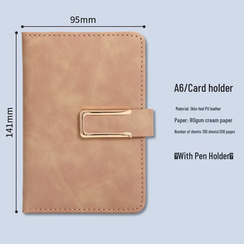 Individuelle Gestaltung eines A5-Notizblocks für das Büro mit Logo-Schnalle