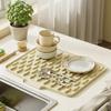 Dish drying mat kitchen silicone automatic drainage approximately 3040cm non-slip heat-resistant fits perfectly sink quick-drying sloped groove design