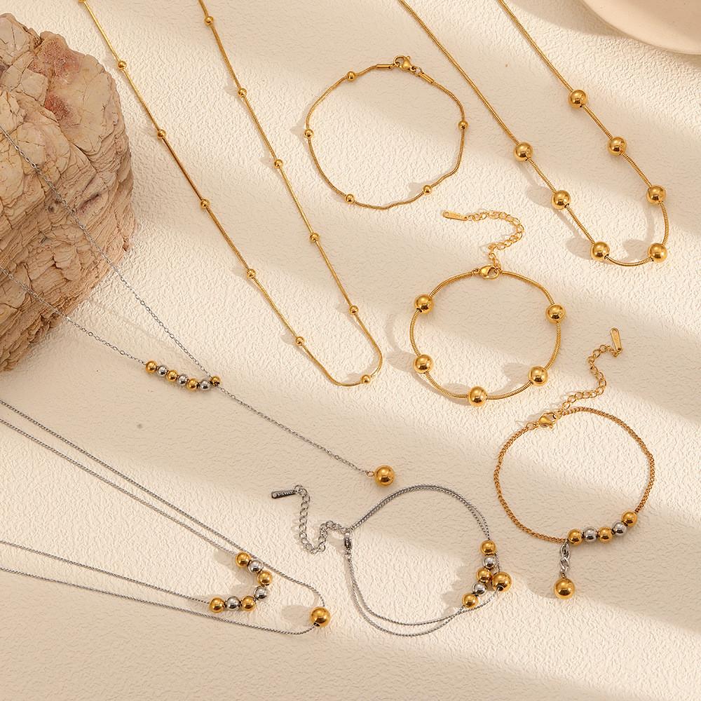 Minimalist Stainless Steel Jewelry Set With Geometric Shapes For Women And Men