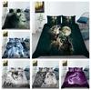 3D Wolf Series Household Bedding Set Animal Duvet Cover Pillowcase 2/3 Piece Single Double Bed Boy Room Home Decoration