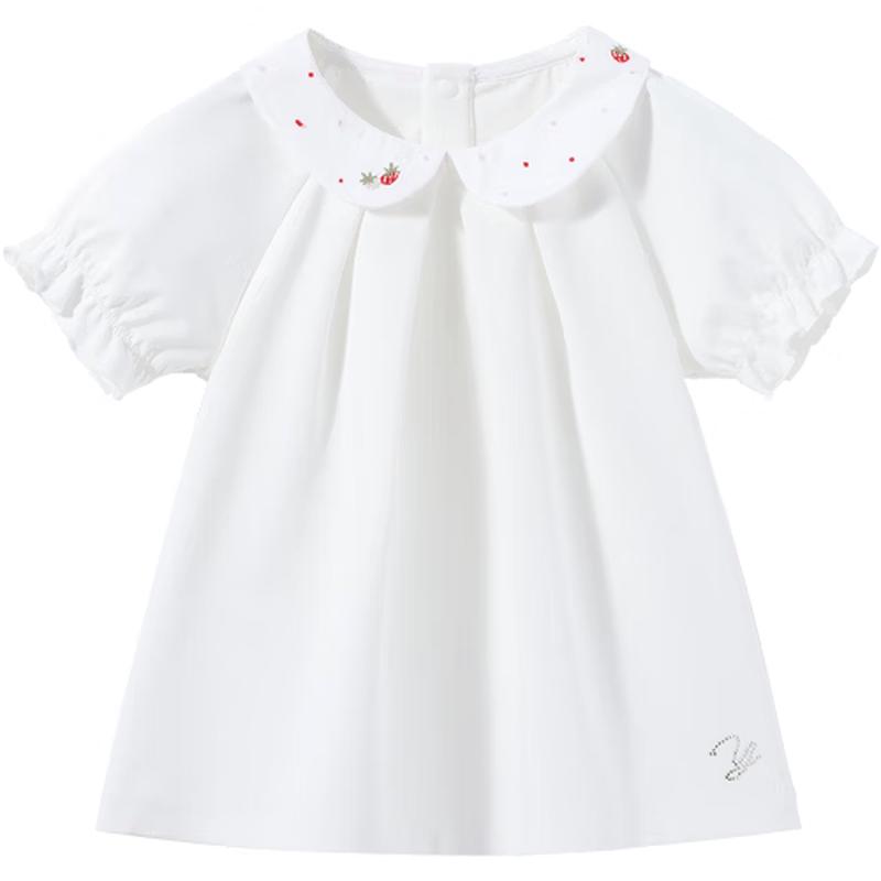 YEEHOO Girls  Doll Collar Short Sleeve T-Shirt 100 белый