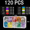 Automotive Fuse Kit,Mini/Small/Medium Size Blade Type for Marine Use Automotive 2A 3A 5A 7.5A 10A 15A 20A 25A 30A 35A Fuses4