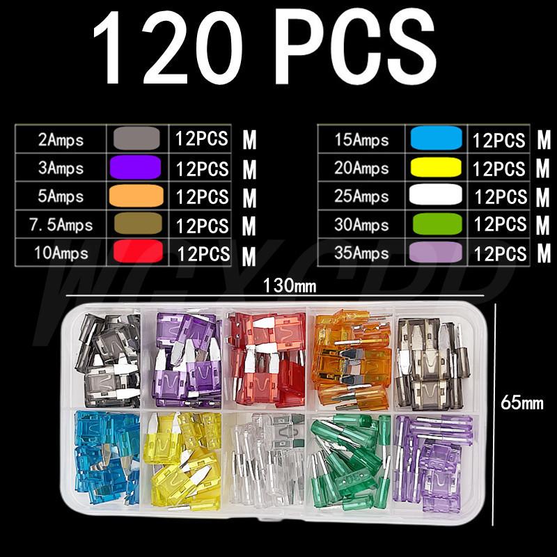 Automotive Fuse Kit,Mini/Small/Medium Size Blade Type for Marine Use Automotive 2A 3A 5A 7.5A 10A 15A 20A 25A 30A 35A Fuses4