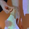 1 Pc Silver/Gold Rhinestone Anklet Shiny Rhinestone High Heels Anklet  Women Leg Jewelry Accessory