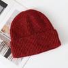 Retro knitted hat women's autumn and winter warm ear protection wool hat trendy versatile face small bag head cold hat