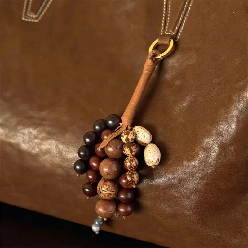 2025 Women's Popular Knitted Rope Keychain - Leather Rope Bag Pendant, Wallet Key Backpack Keyring Gift