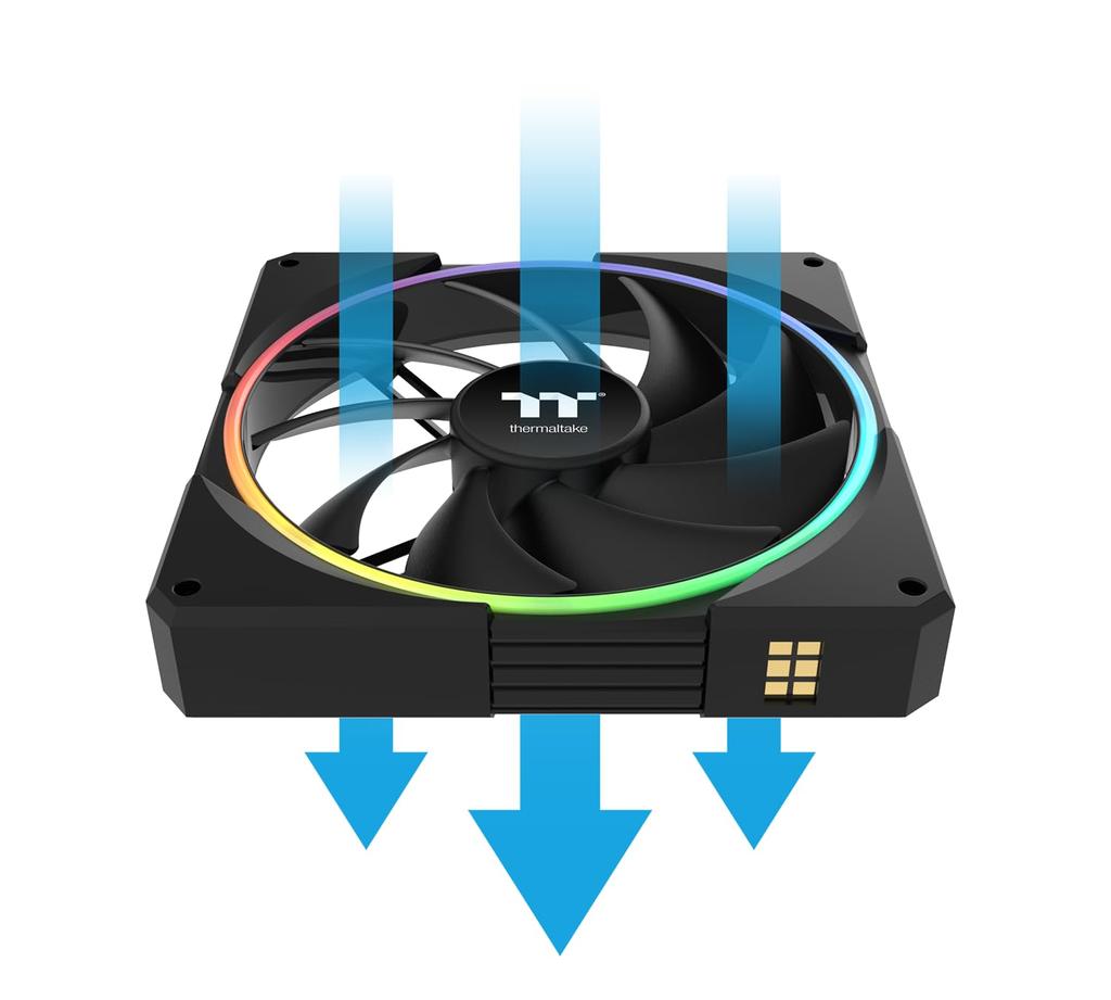 Thermaltake TS140 EX RGB Fan Black 3-Pack 140mm PC Case Fan CL-F208-PL14SW-A FN2565