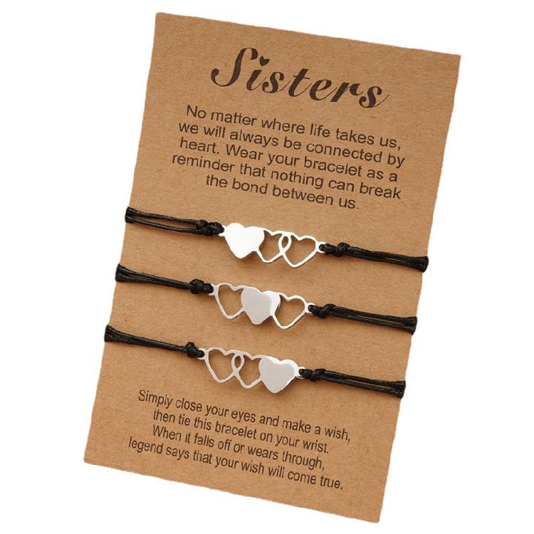 

Best Friendship Forever Bracelets Handmade Adjustable Braided Charm Bracelet 1