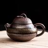 100ml Retro Kiln Water Fired Calabash Pot Kiln Change Retro Ceramic Small Capacity  Pear ShapeTeapot Kung Fu Brewing Tea Pot