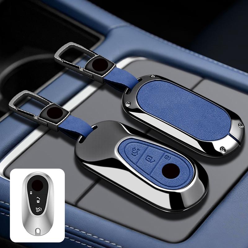Zinc Alloy Leather Car Key Holder For Mercedes-Benz C E S-Class Glc W206 W214 W223 E300 C260 C300 S450 S500 S400 S480 Keychain