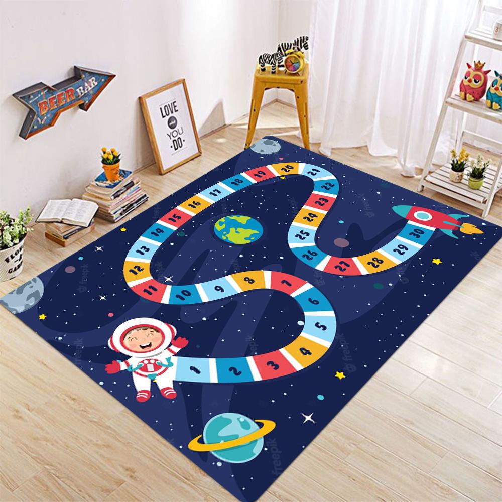 

Oversized Snakes Ladders Colorful Rug Carpet for Living Room Bedroom Decor Kids Room Area Nonslip Floor Mat Child Soft Play Mat 50X80CM