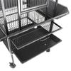 premium iron material seeds anti-spill topplay mansion birdcage With Rooftop Playground bird breeder fit for pet birds