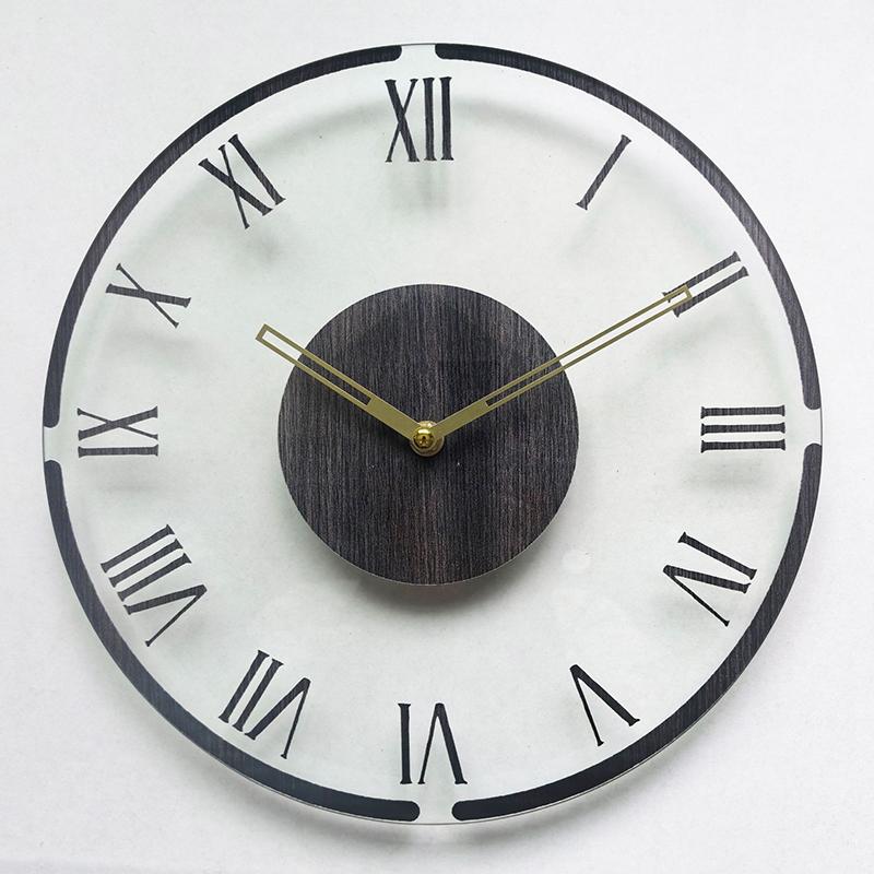 Tempered Glass Wall Clock Nordic Living Room Furniture Clocks Interior Silent Decoration Wall Clock Modern Accessories Clocks