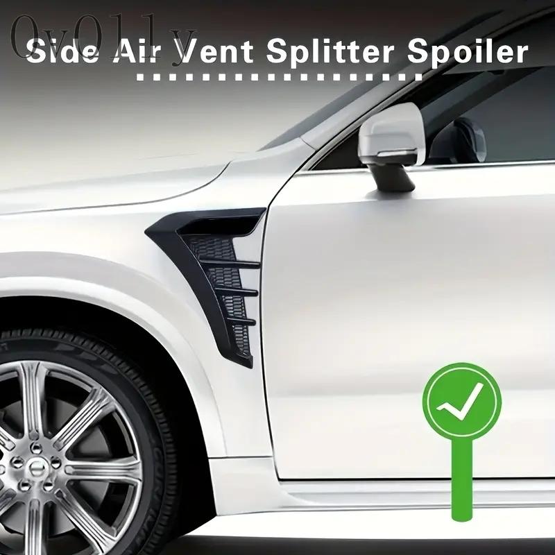 Vent Cover Fender Hood Air Flow Intake Trim Car Side Exterior Accessories Wing Decals Ventilation Sticker Modified Styling 2pcs