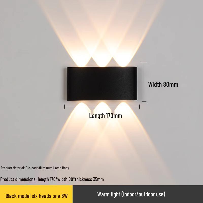 Ultra-Thin LED Waterproof Wall Light: Balcony, Hallway, Staircase, Corridor Spotlight with Colorful Single-Head Design for Bedside or KTV.