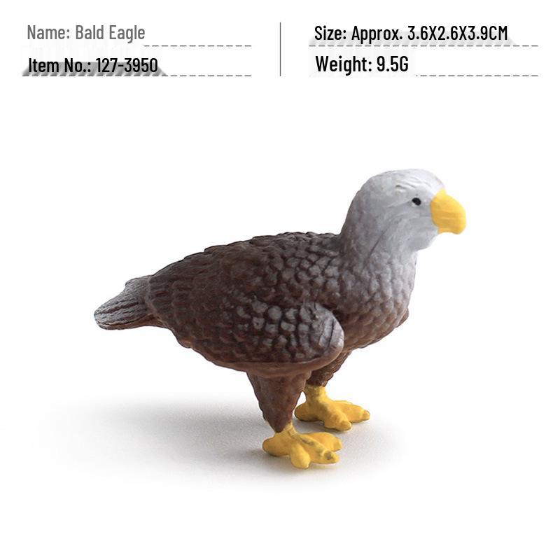 Wildtier-Modellset für Kinder: Rentier, Polarfuchs, Braunbär, Luchs, Biber, Weißkopfseeadler, Malaiischer Tapir