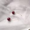 2Pcs Red Cherry Fruit Stud Earrings For Women Cute Dangle Cartilage Tragus Conch Piercing Jewelry Gift