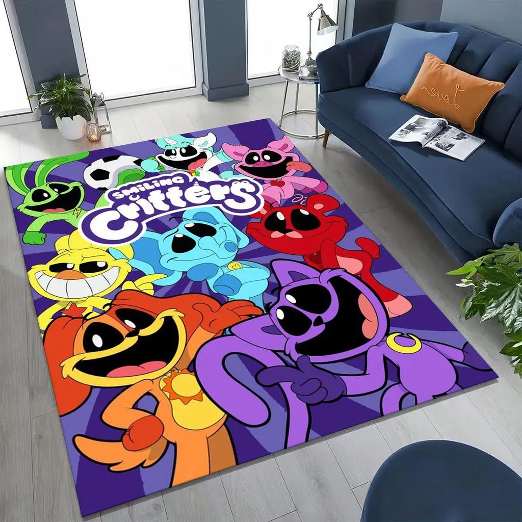 Cartoon S-Smiling C-Critters Craftycorn Catnap Rug for Bedroom Living Room Sofa Home Doormat Decor,Large Kid Non-slip Floor Mat