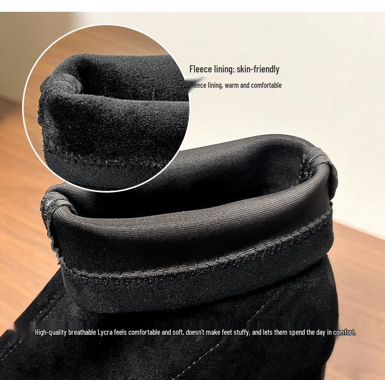 Damen Wildleder-Sockenstiefel mit hohen Absätzen im französischen Stil - Herbst/Winter-Kollektion 2025