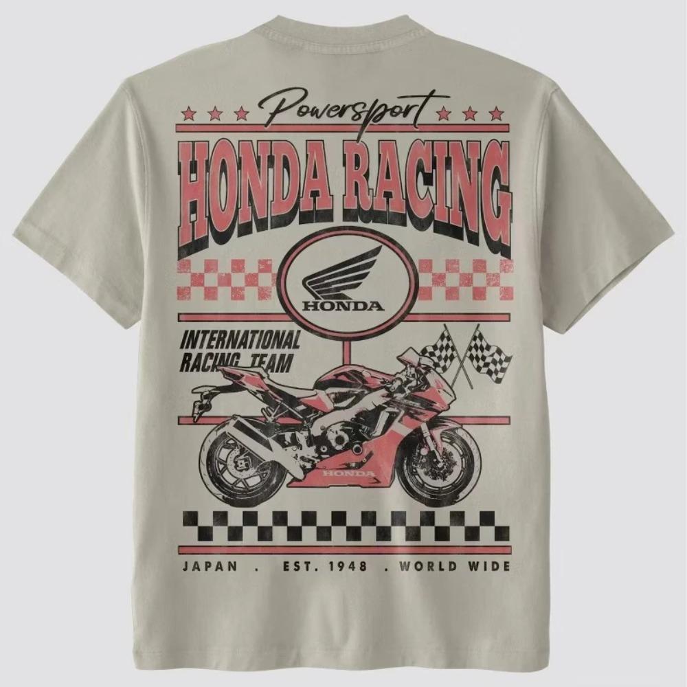 Honda Racing Vintage Powersport Oversized T-Shirt, Japanese Motorcycle Team Graphic Tee, Unisex Casual Top 4XL