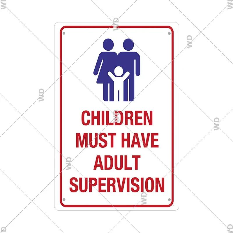 Tin Sign Pool Funny Rules Vintage Plaque Welcome Warning No Swimming Instruction Metal Sign For Home Pool Store Club Wall Decor