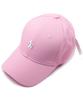 Heiteo H Embroidered Plastic Buckle Ball Cap Pink
