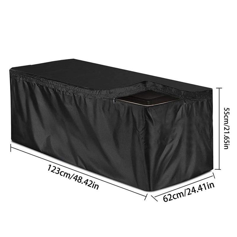 B97A-2X Outdoor Deck Box Cover With Zipper Waterproof Garden Storage Box Cover Patio Storage Container Protective Cover Small