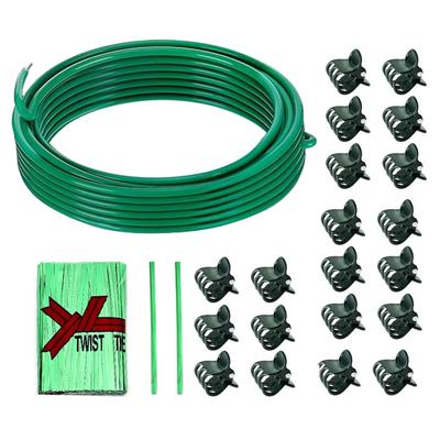 12M Blumenstützstab mit 20 Klemmen Topfpflanzenstützstäbe Robuster Pflanzenstützfixierpfahl für Garten-Topfpflanzen