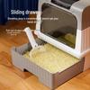 Extra-Large Fully Enclosed Cat Litter Box with Drawer and Anti-Splash Design