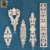 European Style Solid Wood Floral Carved Inlay for Cabinet Doors
