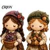 Sewing Starter Kit Patchwork Girl DIY Kit, 3D Doll Craft Set with Pre-Cut No-sew Fabric Thread Needles, Cute for Home Decor Handmade Gift