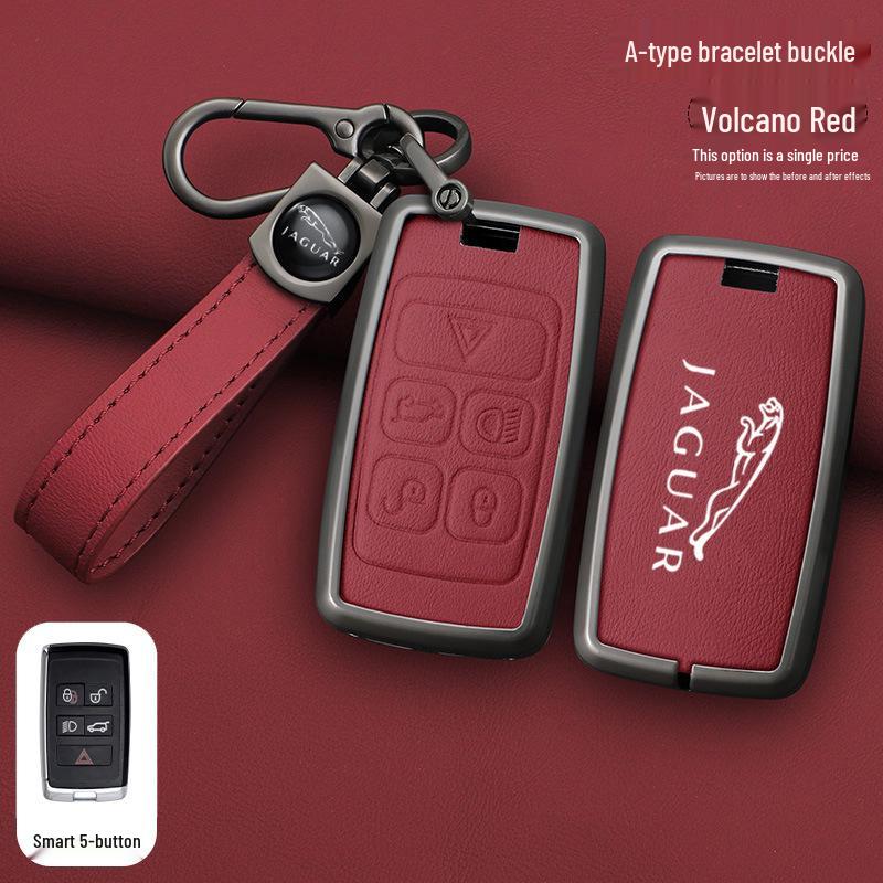Jaguar Car Key Case: Compatible with 23 XFL, XEL, F-Pace, E-Pace, XJL, F-Type - Stylish Metal Shell and Buckle for Men.