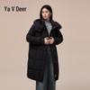 Yalu Damen Langer Winter Daunenmantel mit Kapuze
