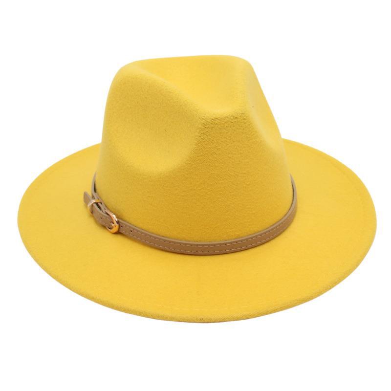 British Top Hat Punk Jazz Hat Men'S And Women'S Stage Felt Hat Performance Woolen Hat Fedora Hat Elegant Gambler Hat